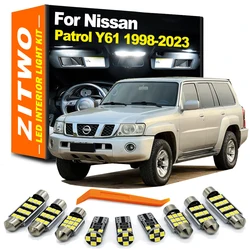 ZITWO 10Pcs LED Interior Reading Map Light License Plate Lamp Kit For Nissan Patrol Y61 1998- 2017 2018 2019 2020 2021 2022 2023