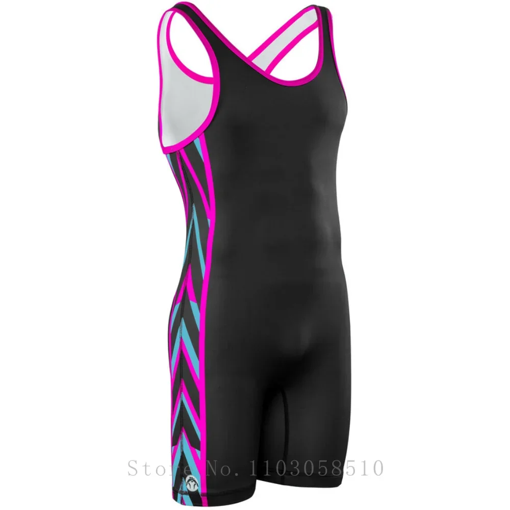WrestlingMart Wrestling Vest Men Cycling Wear Training Tight Bodysuit Quick-drying Running Bodybuilding Undershirt