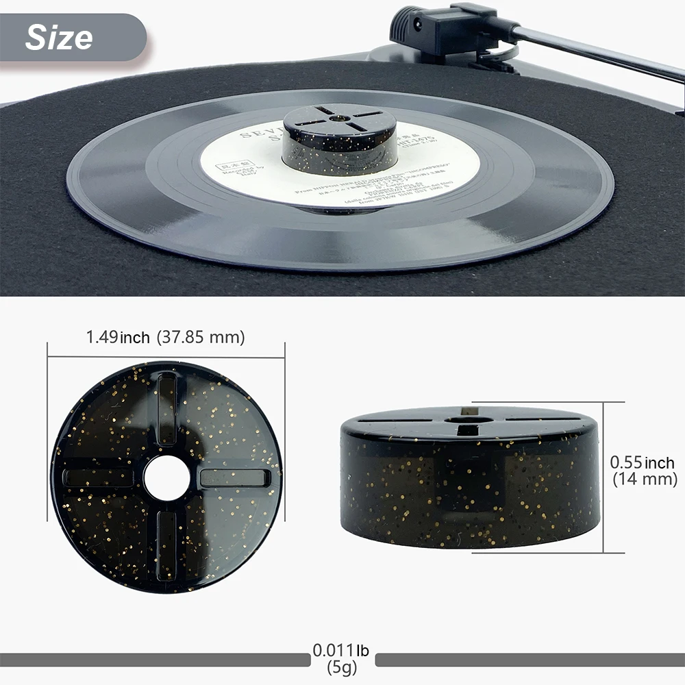 1Pcs Vinyl Record Dome Center Adapter Universal 45 RPM Turntable ABS Accessories for 7 Inch EP Record Vinyl Record
