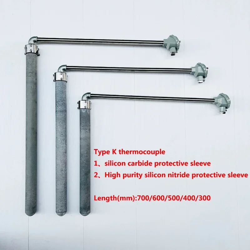 

K-type temperature sensor Silicon carbide silicon nitride protection tube WRN520/530 aluminum liquid high temperature furnace