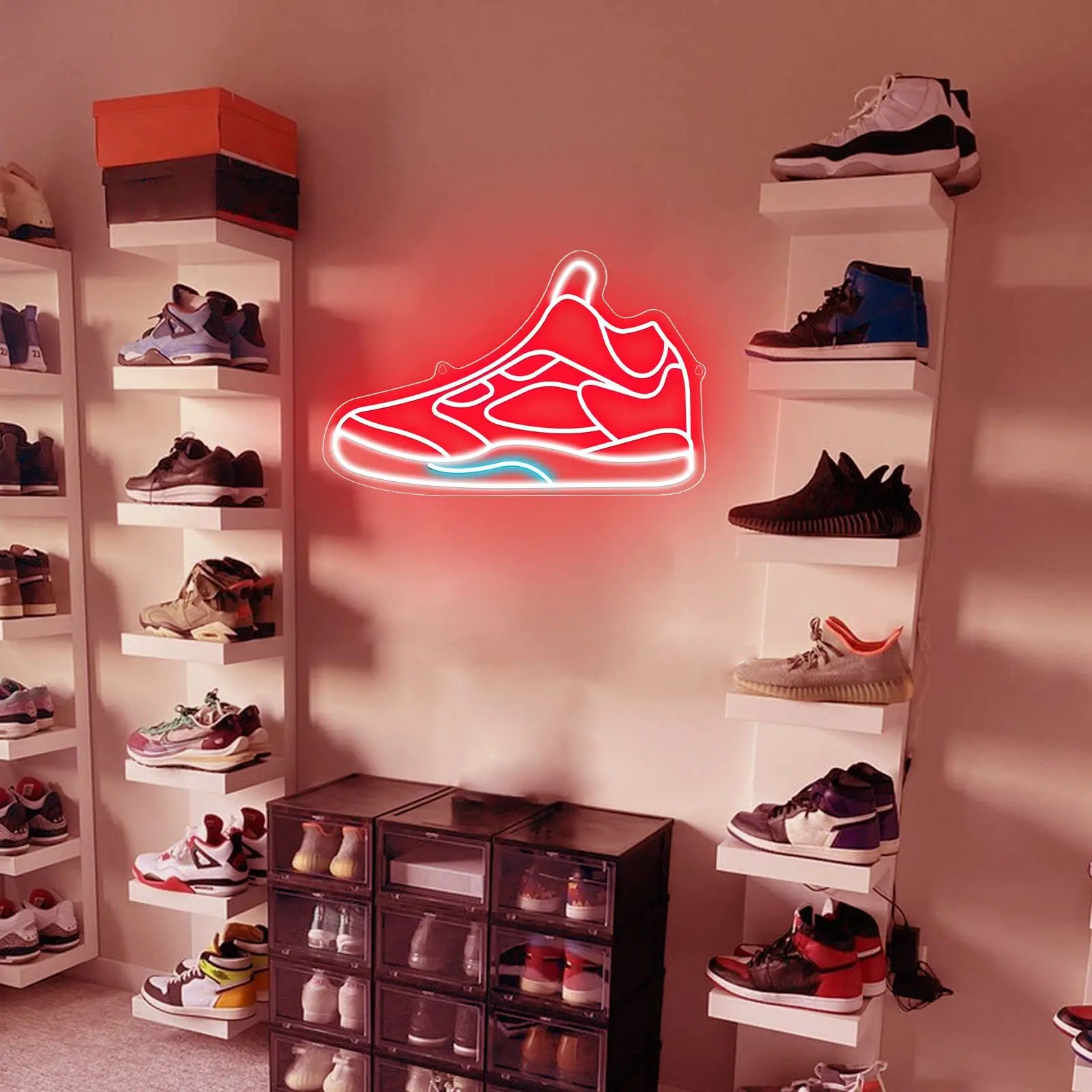 Sneakers Neon Sign for Wall Decor, Sports Shoe LED Night Lights Home LED Light up Signs for Birthday Party,Gift for Girls