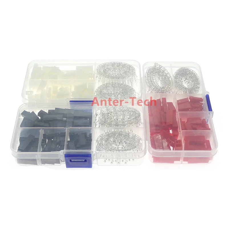 300Pcs 2.54mm Red JST SYP 2 Pin Male Female Housing Plug Jumper Crimp Terminal Wire Connector Kit JST-SYP-2A for RC Lipo Battery