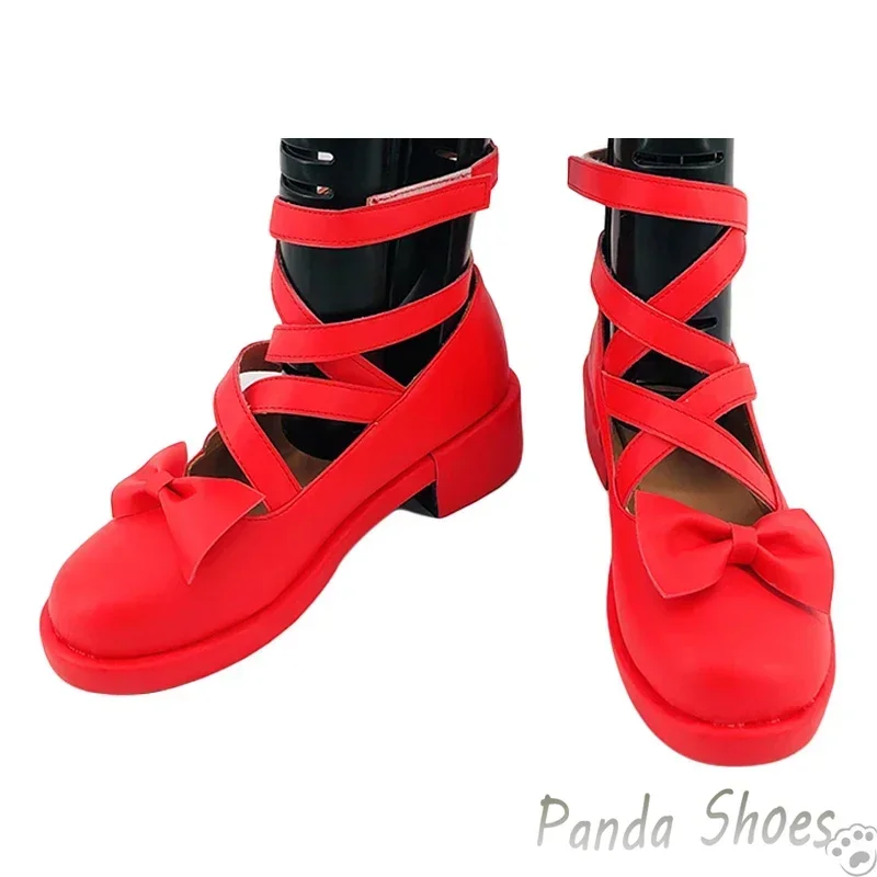 Kanna Kamui Cosplay Shoes Anime Miss Kobayashi Dragon Maid Cos Red Boots Comic Cosplay Costume Prop Shoes for Con Halloween