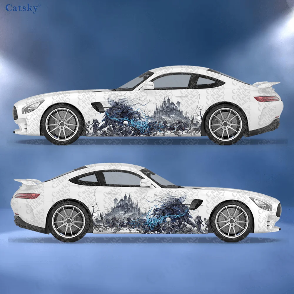 2-adesivi-per-auto-ghost-king-army-durevoli-resistenti-allo-sbiadimento-migliorano-l'estetica-del-tuo-veicolo-con-un-design-artistico-audace-in-vinile-per-auto