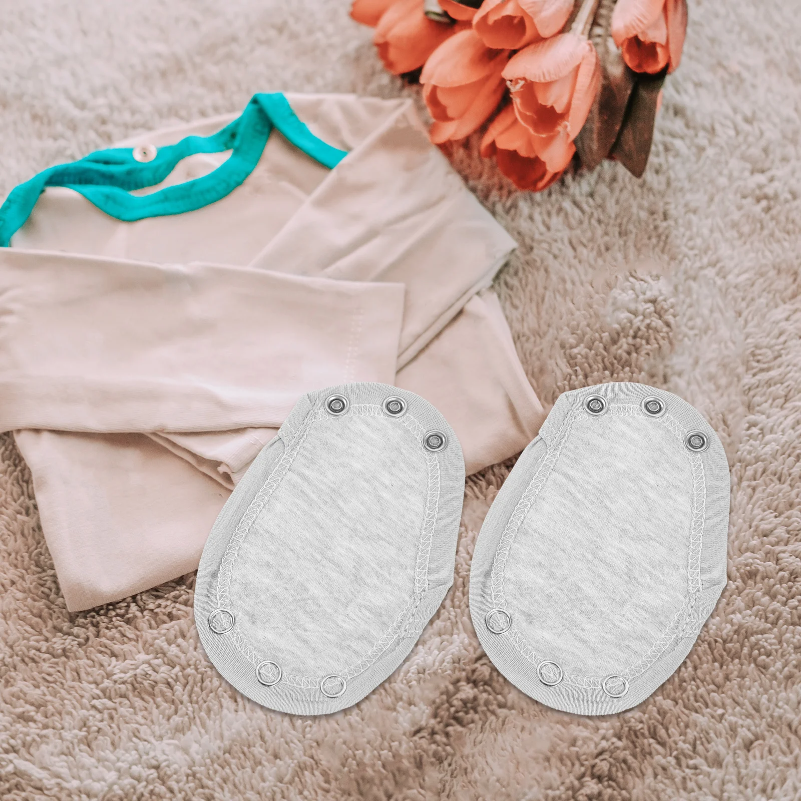 

4pcs Bodysuit Extenders Jumpsuits Snap Extender For Comfortable Soft Breathable Easy Wear