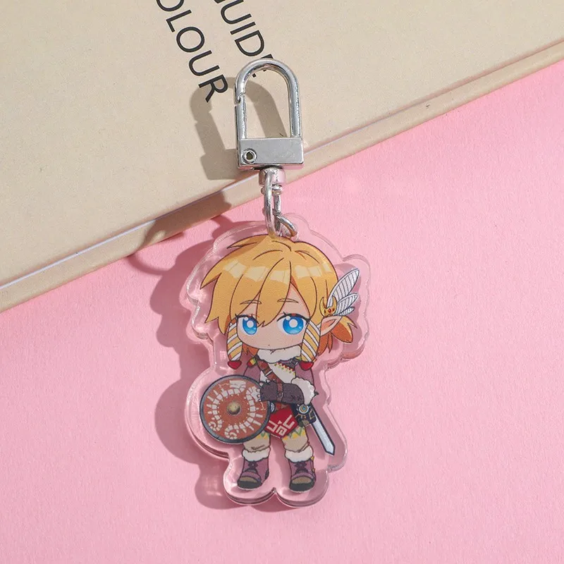 Game Zeldas Keychain Cute Cartoon Acrylic Master Sword Link Pendant Keychain Backpack Pendant Cosplay Ornament Christmas Gifts view 4