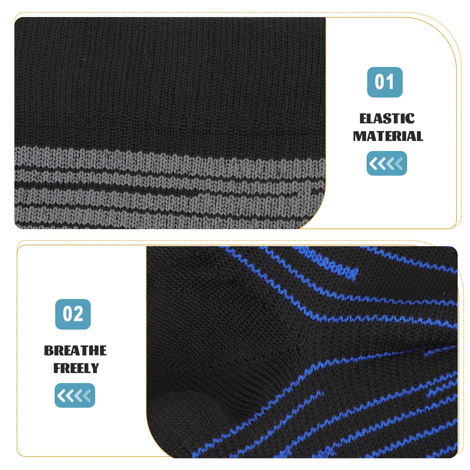 

2Pairs Calf Socks Sports Compression Socks Breathable Comfortable Running Biking Hiking Climbing Soccer Stockings