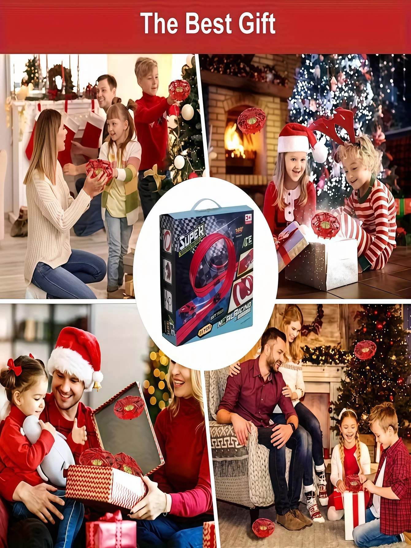 4 meters and 5 meters children's DIY ultra long track assembly track anti gravity inertia car puzzle toy car