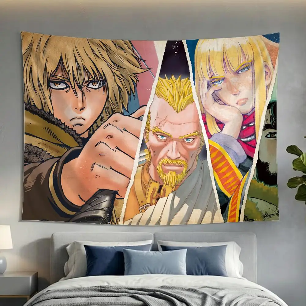 Casual hot Young Anime Stylish V-Vinland Saga Tapestry Soft Lightweight Wall Art Decor for Living Home Room Bedroom