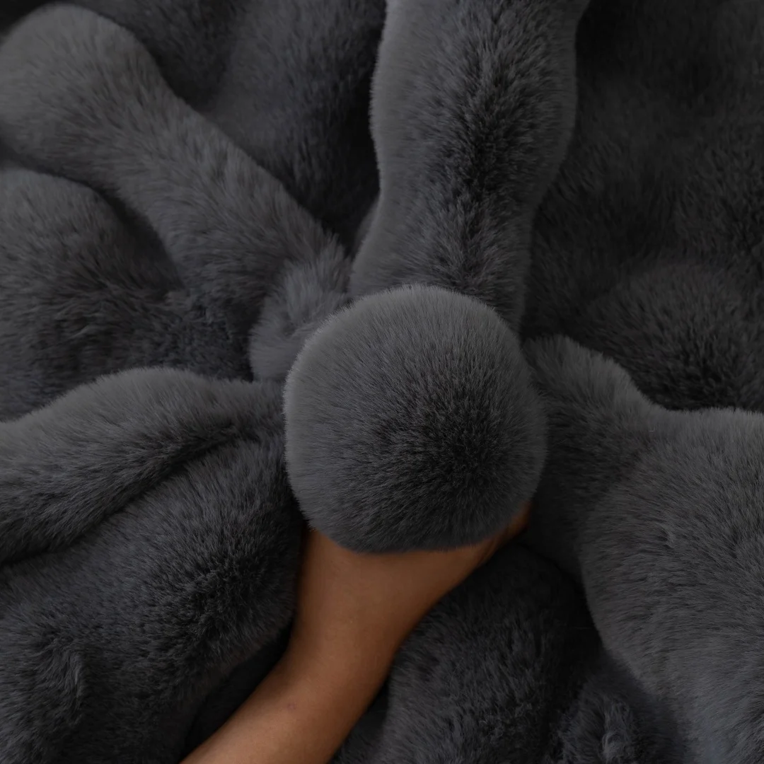 Thicken Imitation Rabbit Fur Plush Sofa Slipcover Non-slip Soft Sofa Towel Couch Cushion For Living Room Modern Home Decor