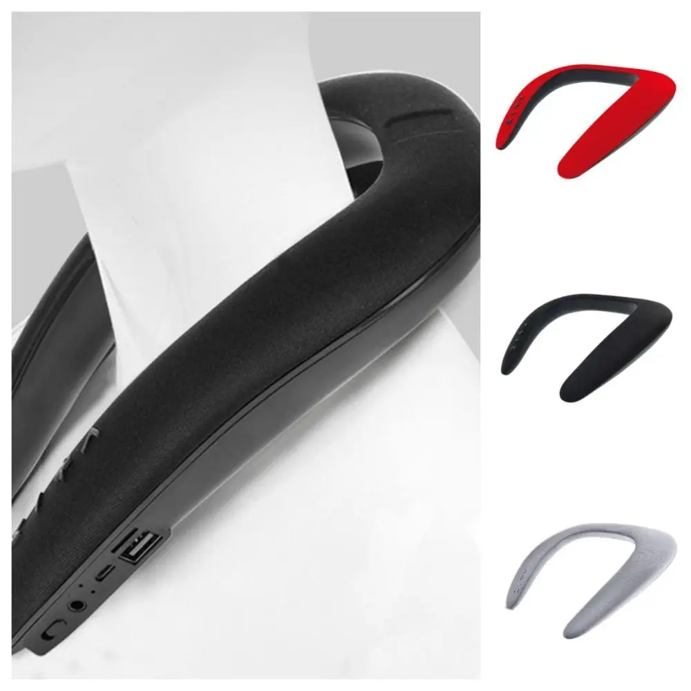 

ABS Neckband Bluetooth Speakers Bluetooth Neck Hanging Portable Neck-Mounted Speaker Wireless 3D Stereo Sound
