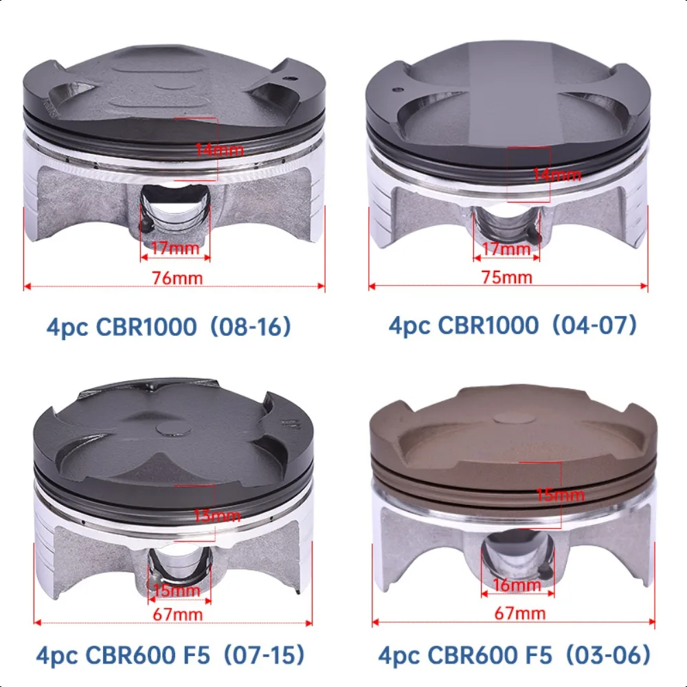 

Motorcycle Piston Rings Kit 13101-MFL-010 For Honda CBR600 F5 2003-2006 2007-2015 CBR1000 2004-2007 2008-2016