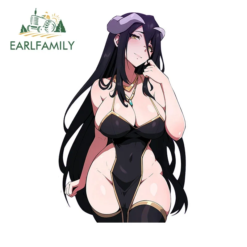 EARLFAMILY 13cm X 8cm for Evening Dress Sexy Albedo Car Stickers Cartoon Fashionable Decals Scratch-Proof Car Styling Caravan