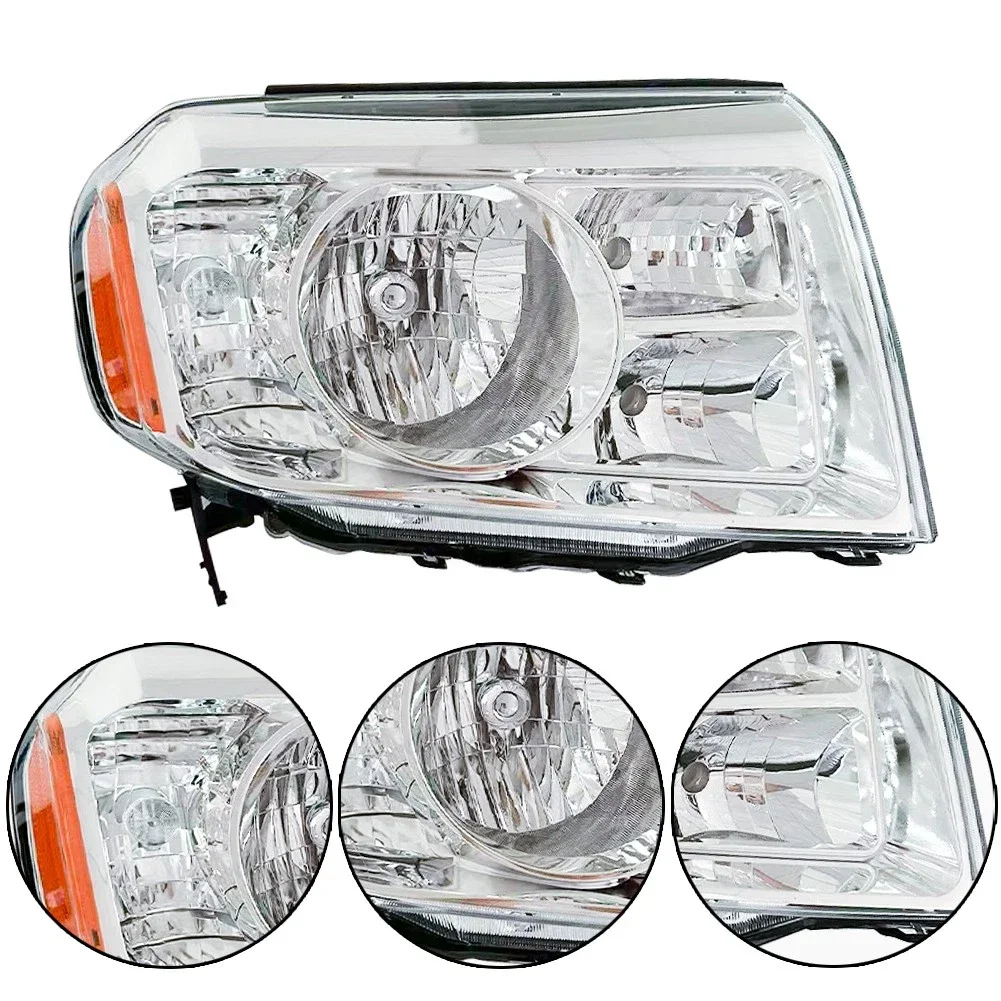 

New H11 Halogen Chrome Clear Lens Headlights for 2009-2011 for Pilot Left+Right
