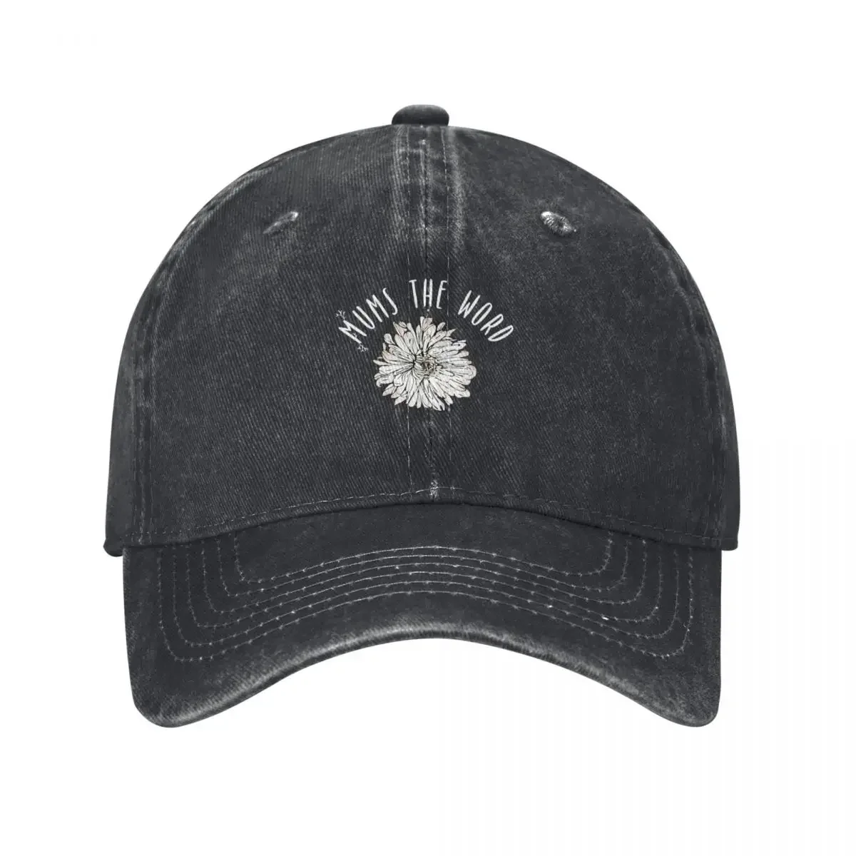

Mums The Word Chrysanthemum White Pink Flower Florist Baseball Cap New Hat Fashion Beach Rave Mens Tennis Women's