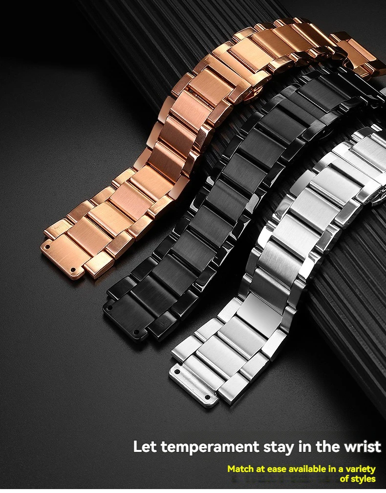 Correa de reloj de Metal de acero inoxidable para reloj de hombre Hublot Big Bang Classic Fusion Yubo, repuesto de pulsera de eslabones sólidos de precisión