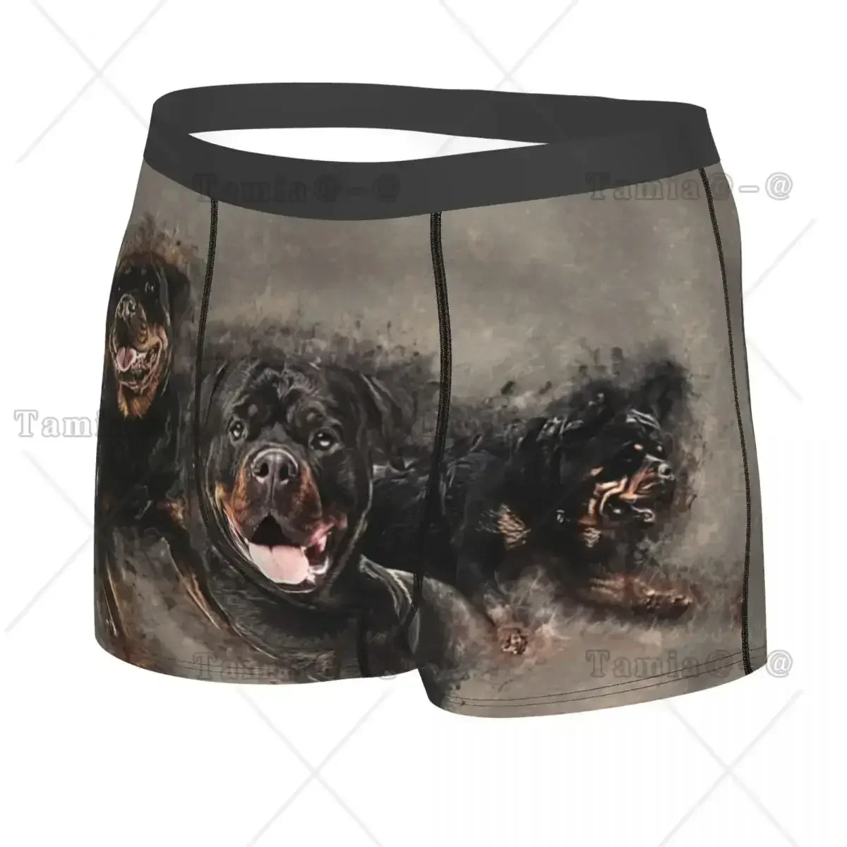 Custom Cute Funny Rottweiler Dog Boxer Shorts For Homme 3D Printed Male Animal Underwear Panties Briefs Stretch Underpants