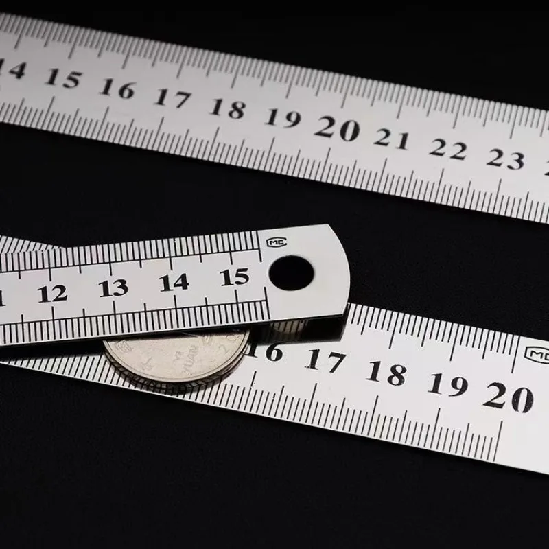 Deli Stainless Steel Ruler 15/20/30cm Metal Straight Ruler for Home School Precision Measuring Drawing Tool Supplies 1/2/5pcs