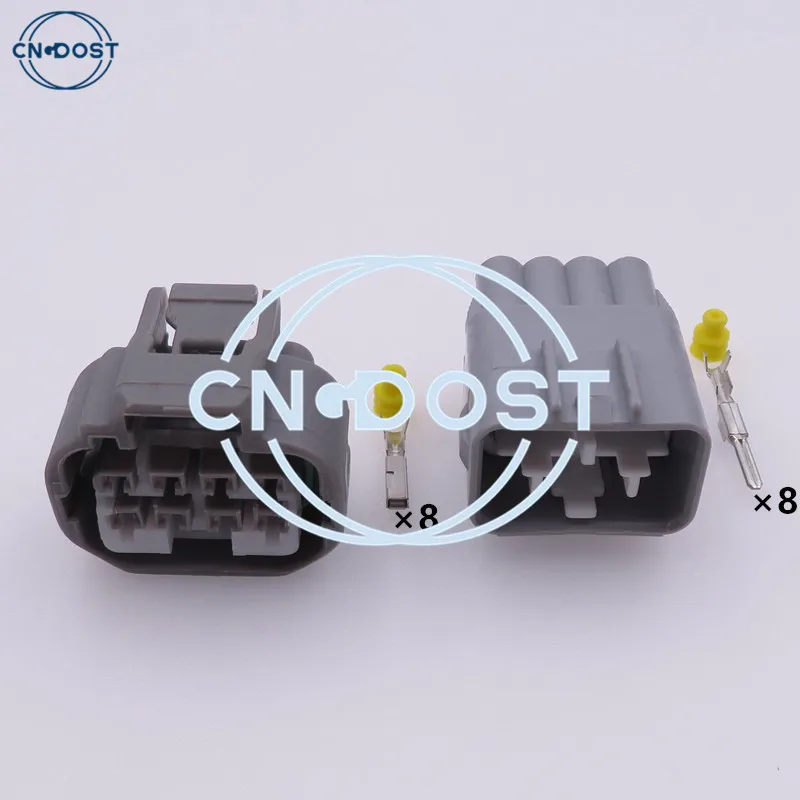 1 Set 8 Pin Automotive Headlight Wiring ConnectorWaterproof Light Lamp Socket Plug AC Assembly For Toyota 7283-1288-40