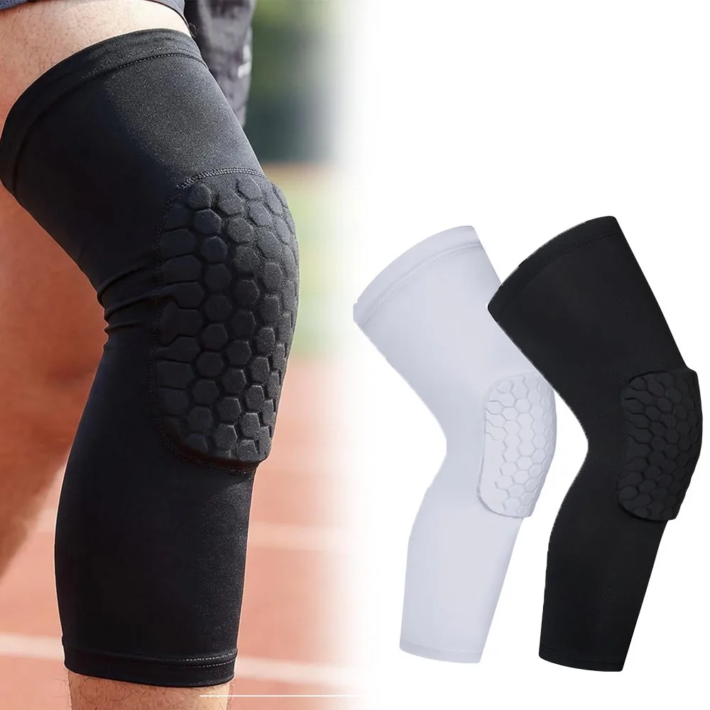 1pc Basketball Knee Pads Sleeves,Knee Compression Sleeves Men Women,EVA Honeycomb Leg Compression Sleeve Outdoor Sports Sleeve