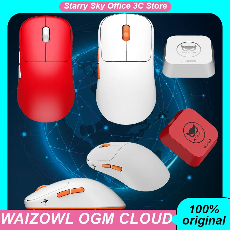 

Waizowl Ogm Cloud Wireless Mouse Paw3395 Bluetooth 3mode Ergonomics Nordic 52840 Gaming Mice Laptop Mini Mouse Pc Accessories