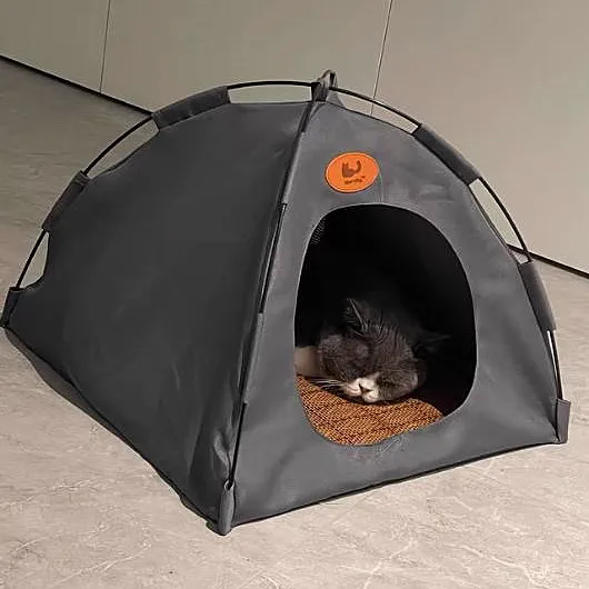Summer Pet Nest, Detachable Washable Foldable Outdoor Tent-style Cat And Dog House, Equipped With A Cooling Mat