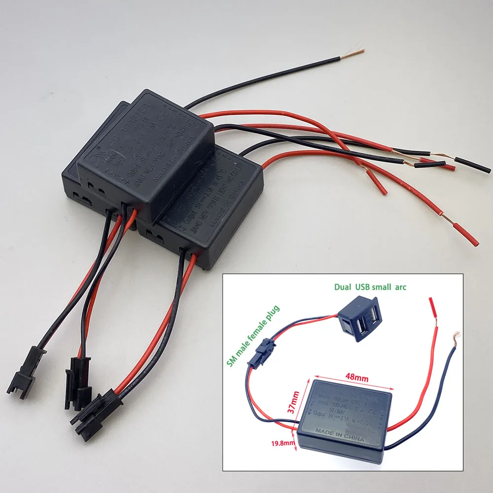 4 Sets Doppelschichtige USB-Buchsen, Typ-C-Buchsen, USB-Lampen-Ladebuchsen, Strombuchsen mit Kabelanschluss – Detail 6