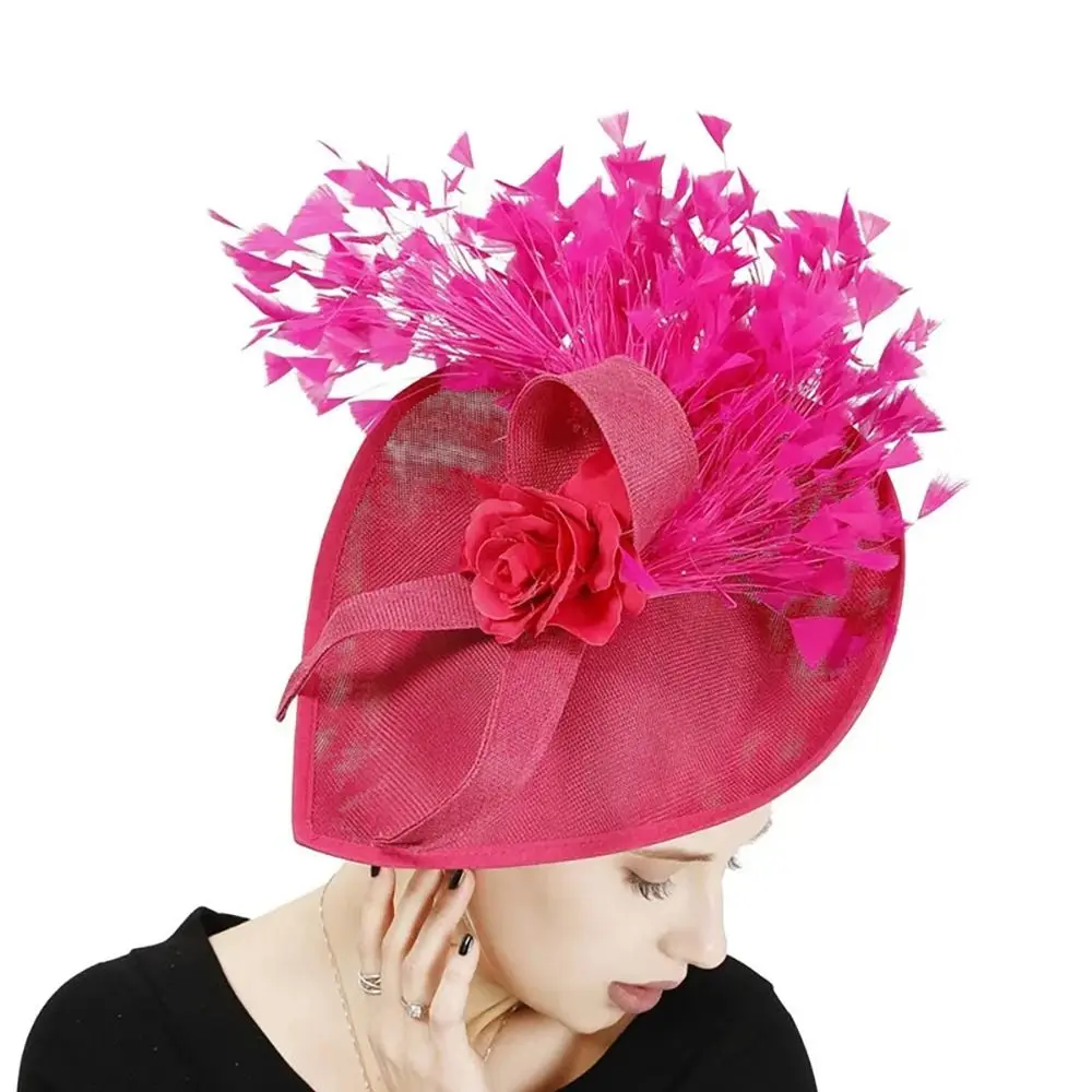 حفل زفاف عرض القبعات العروس غطاء الرأس DIY قبعات كوكتيل أغطية الرأس الأزياء اليدوية عقال شقة أعلى قبعة الجنين