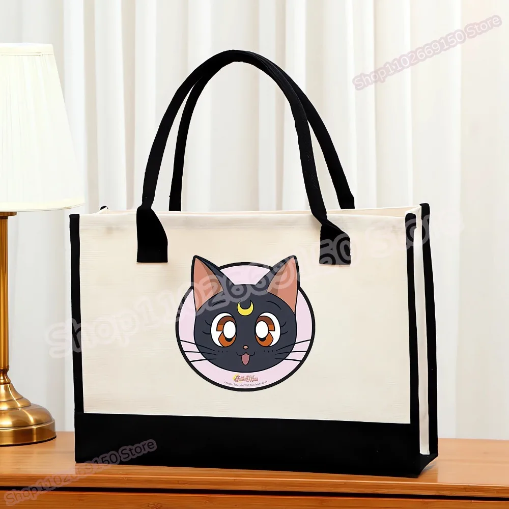 Sailor Moon Women Anime Printed Tote Adult Large Capacity Handbag Girls Cartoon Cute Bag Fashion Casual Accessories Kawaii Gifts