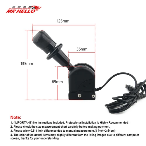 Imagen 2 del producto Para Logitech G923 G27 G29 Thrustmaster T300 PC freno de mano USB para ETS2 camión europeo/americano Sim juegos de carreras freno de mano