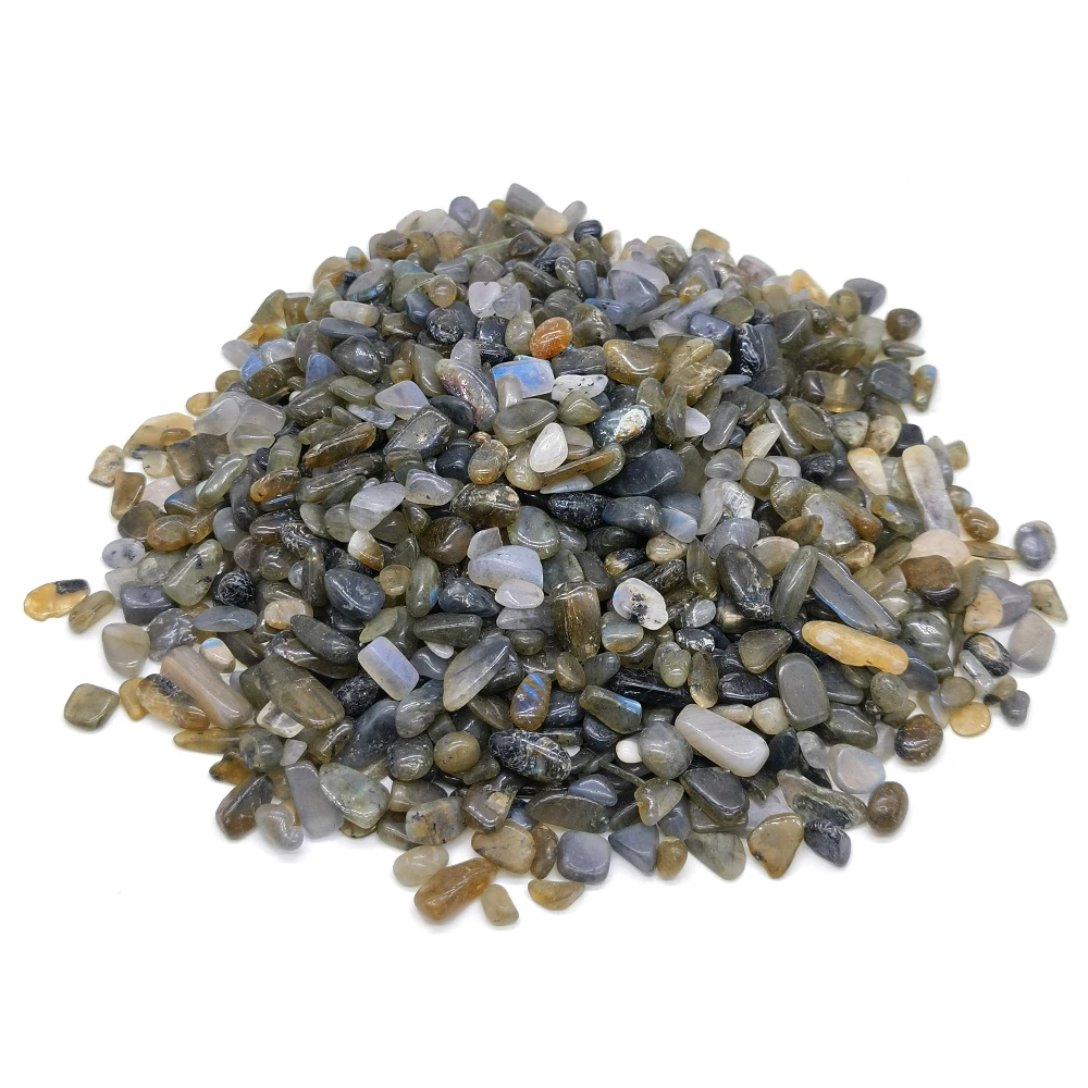 Wholesale Natural Gemstone Flash Labradorite Crafts Tumbled Bulk Crystal Healing Stone Mini Chips Gravel Home Fish Tank Decor
