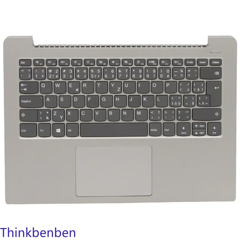 CZ Czech Platinum Grey Keyboard Upper Case Palmrest Shell Cover For Lenovo Ideapad 330S 14 14IKB 14AST 5CB0R07750