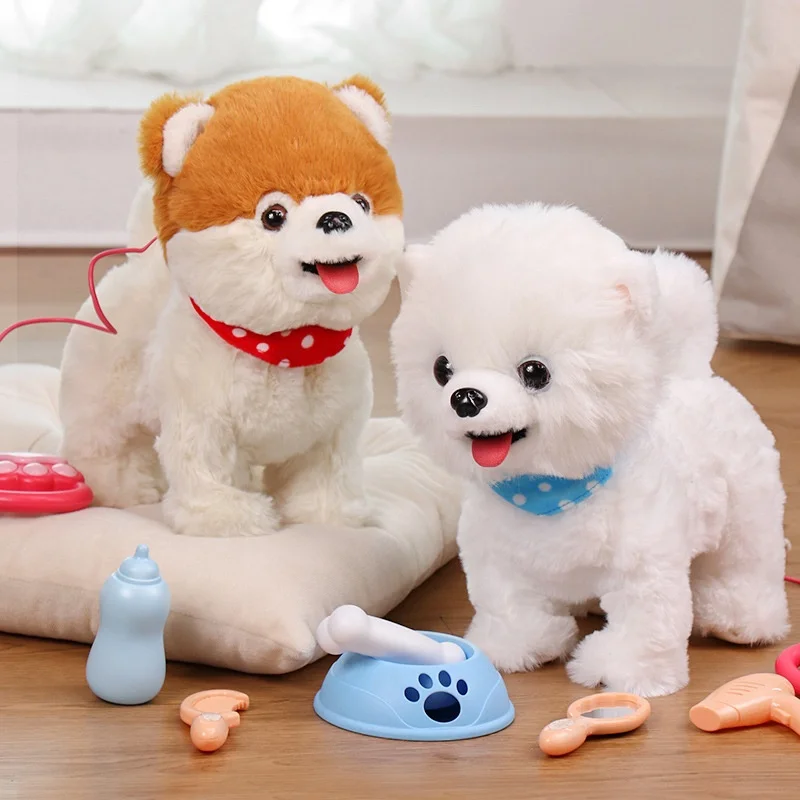 Children\'S Gift Plush Toy Licking Dog Intelligent Repeating Machine Dog Simulation Can Walk Walk And Bark Electronic Dog Toy