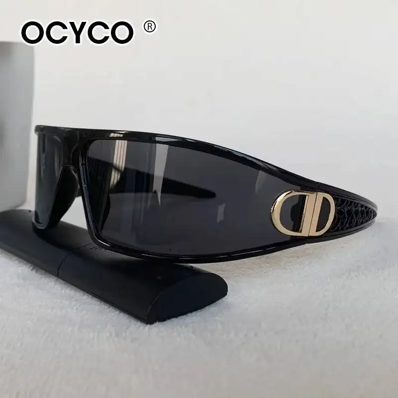    الفاخرة عقال النظارات الشمسية النساء أزياء العلامة التجارية مصمم إطار كبير نظارات شمسية الشارع التصوير نظارات UV400 ظلال