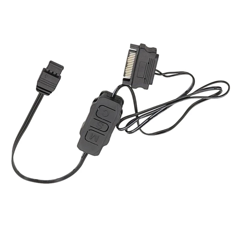 SATAs Power Cable for 5V 3Pin and 12V 4Pin RGBs Fan with Easy Installation PWM 601F