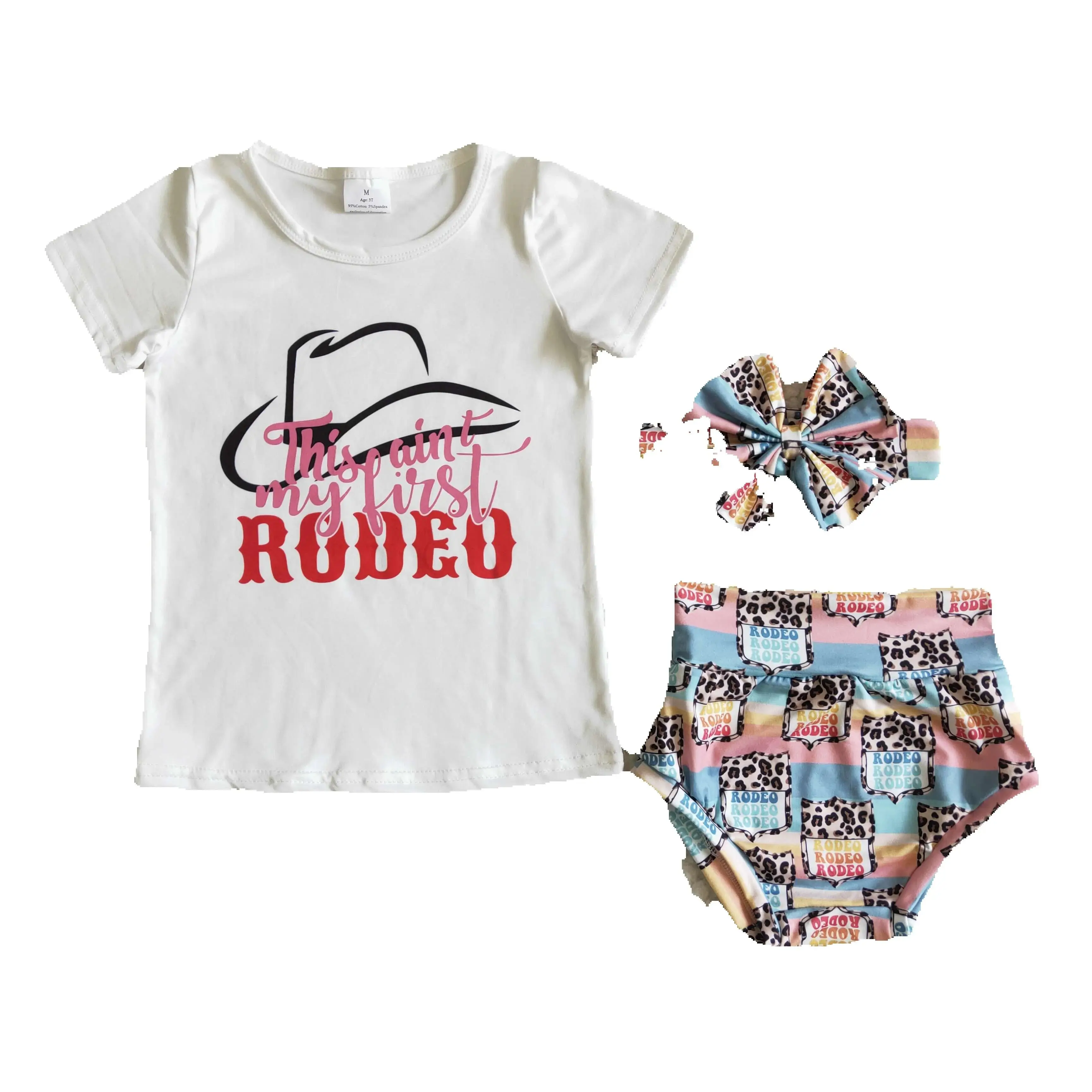 Rodeo baby girls summer bummie sets(can choose headband here)