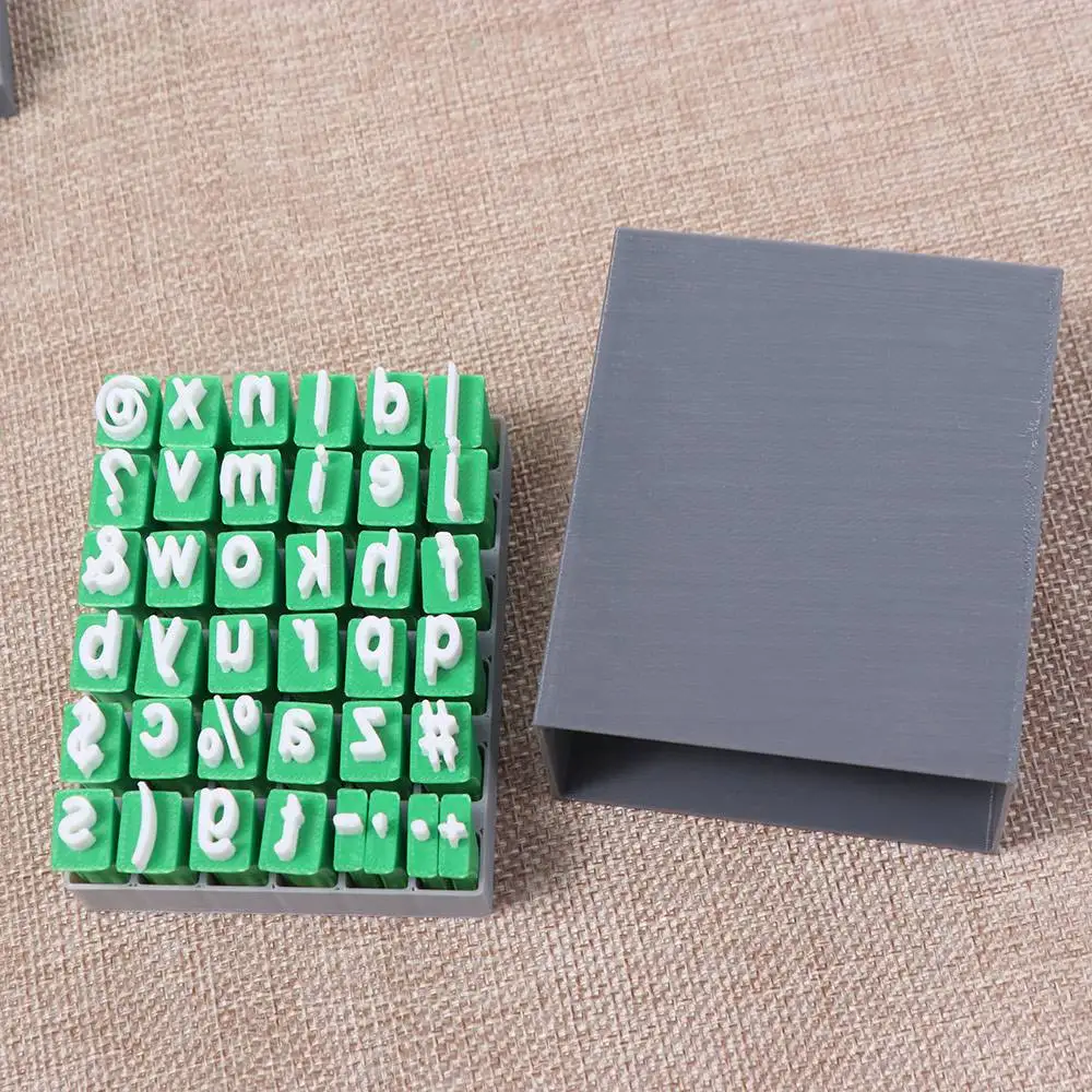 

Stamps Alphabet&Number Clay Stamps Tools Creative Vintage Mini Biscuit Mold Green Moveable Alphabet Clay Seal Clay Tool