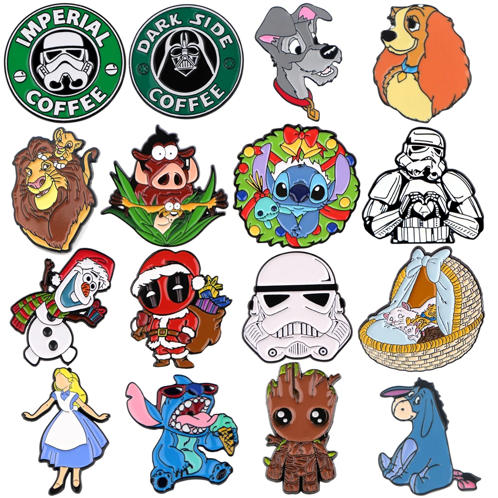 Cute Cartoon Brooch for Clothing Enamel Pins Briefcase Badges Kids Lapel Pins for Backpack Fashion Jewelry Accessories