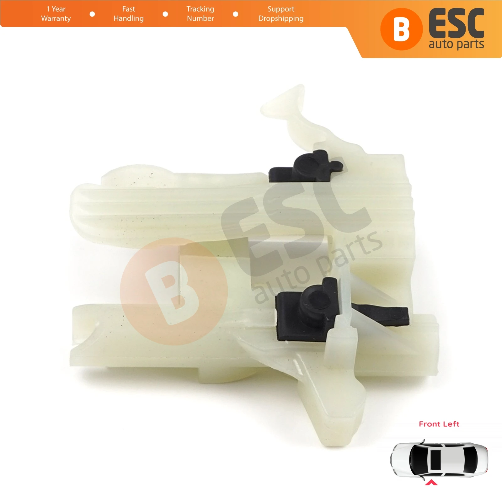 ESC Auto Parts EWR5235 Window Regulator Repair Clips Front Left Door 68070267AD for Fiat 500 2007-On Fast Shipment Free Shipment