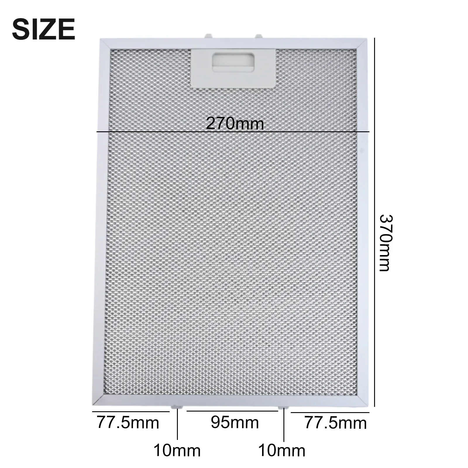 1/2pcs Filters Kitchen Exhaust Grease Filter For Range Hoods Metal 370 X 270 Mm Silver Filter Aluminum Mesh Home Decoration