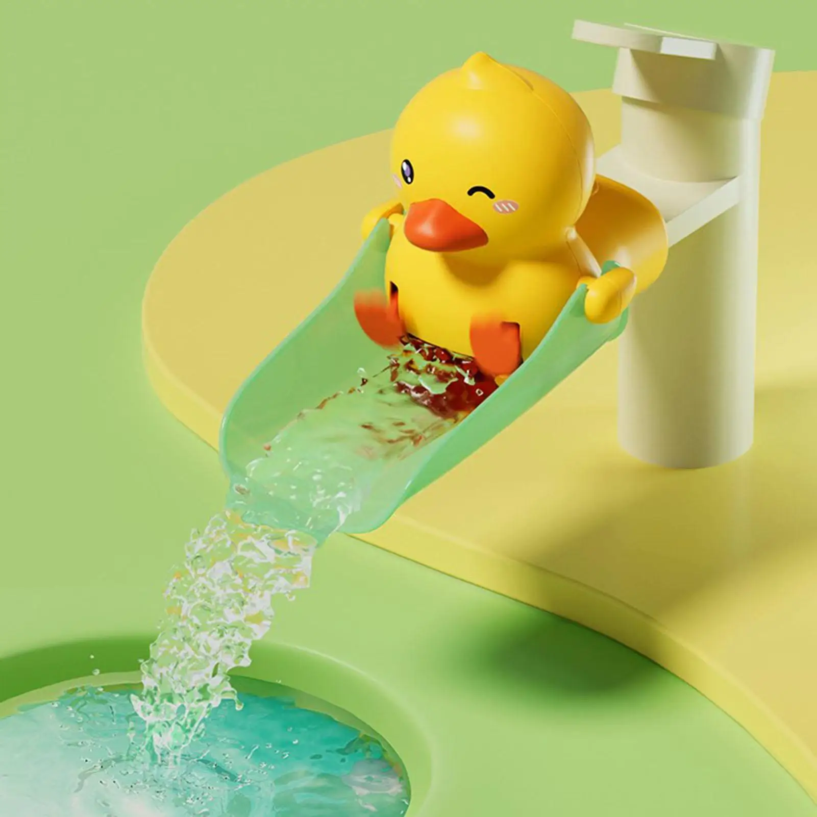 Portable Cute Duck Faucet Extender With Silicon Splash Proof Sink Water Tap Hand Washing Device For Kids Angle Ajustable Freely