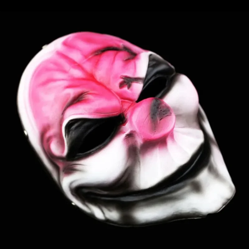 

Harvest Day 2 Smile Red Clown Mask Predators Payday 2 Red Forehead Cosplay Mask Halloween Makeup Ball Collector's Edition Clown