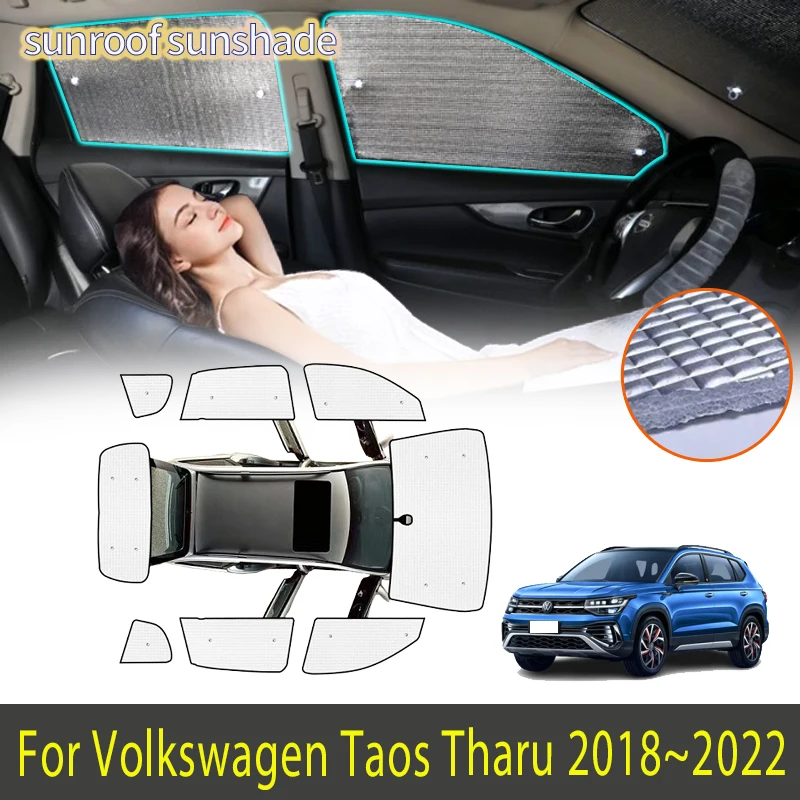 For Volkswagen Taos Tharu 2018 2019 2020 2021 2022 Accessories Sun Shade Sunshade Windshield Side Window Privacy Shading Parts