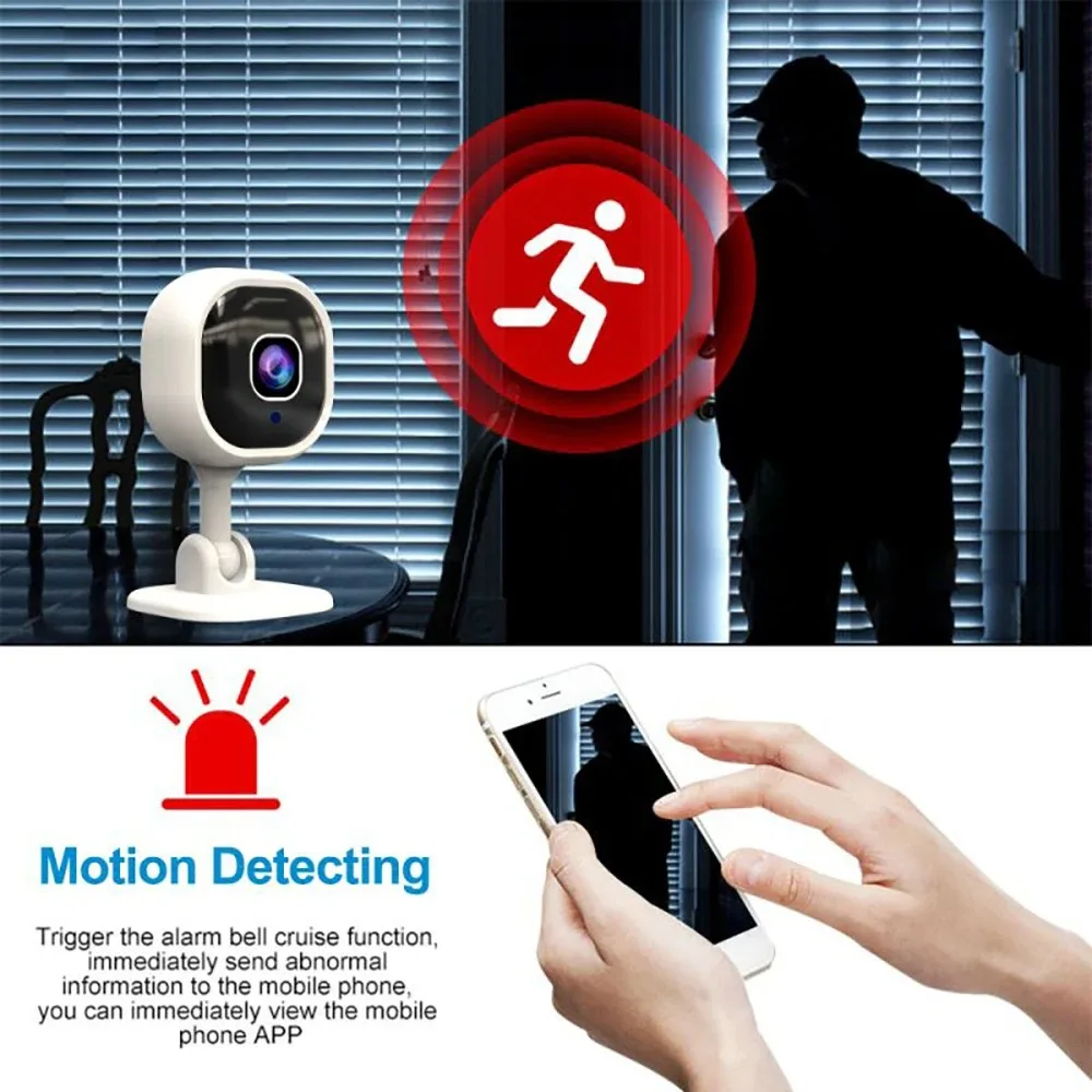 Imagem -04 - Câmera de Vigilância Home Security Visão Noturna Audio Cam Cctv Auto Tracking Baby Monitor Wi-fi ip 1080p a3