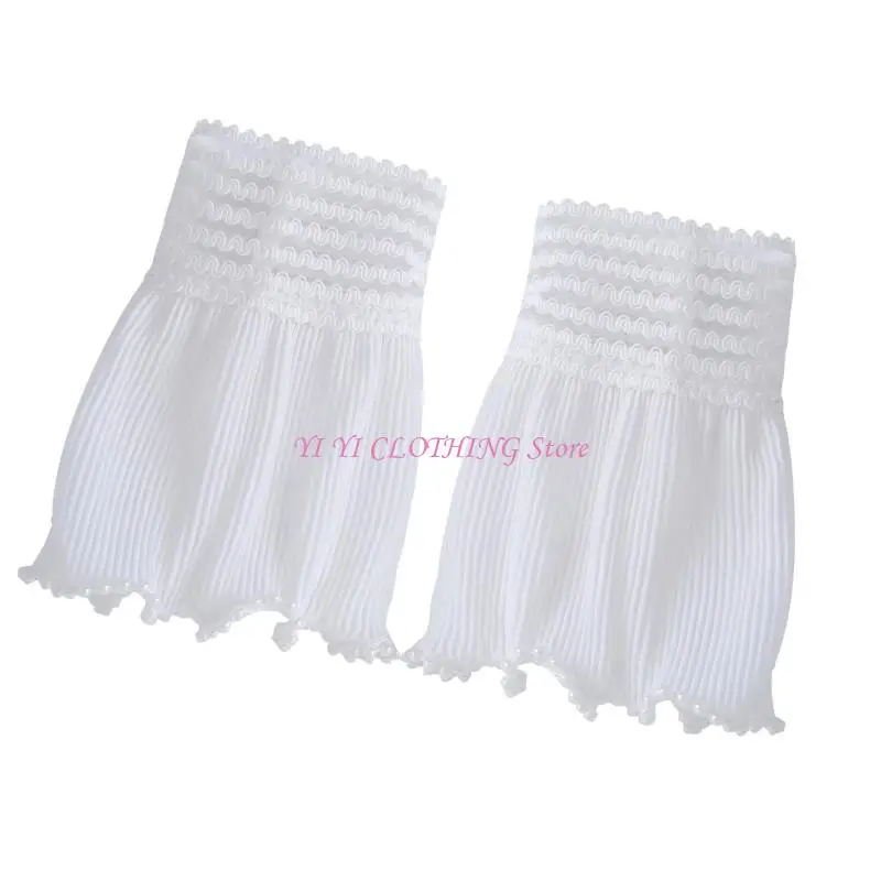 N5KFエレガントなフリルレースアームは、女性向けのフォーマルおよびカジュアルな服装のアップグレードのための弾力性のある手首の装飾的なフェイクスリーブをカバーしています