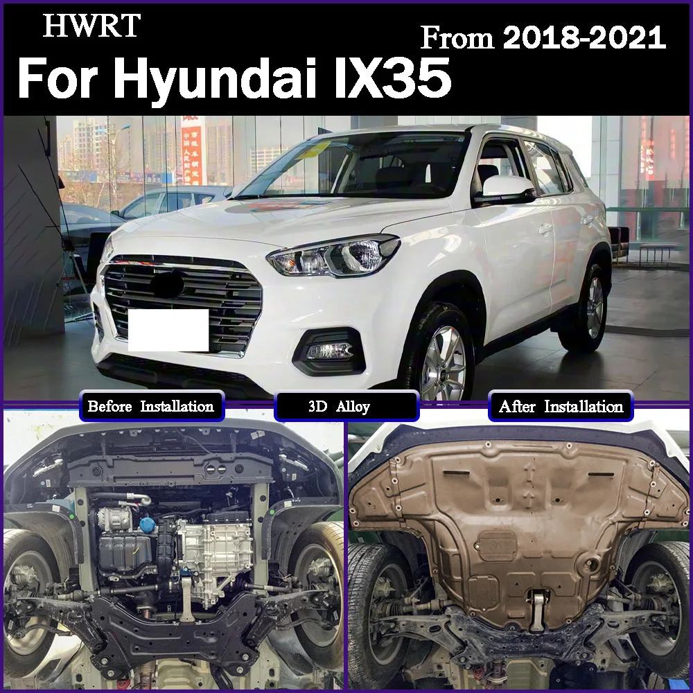 

Under Engine Guard Splash Shield Mud Fender Cover Plate Fender Mudguard Protector For Hyundai IX35 2018 2019 2020 2021 2.0L 1.4T