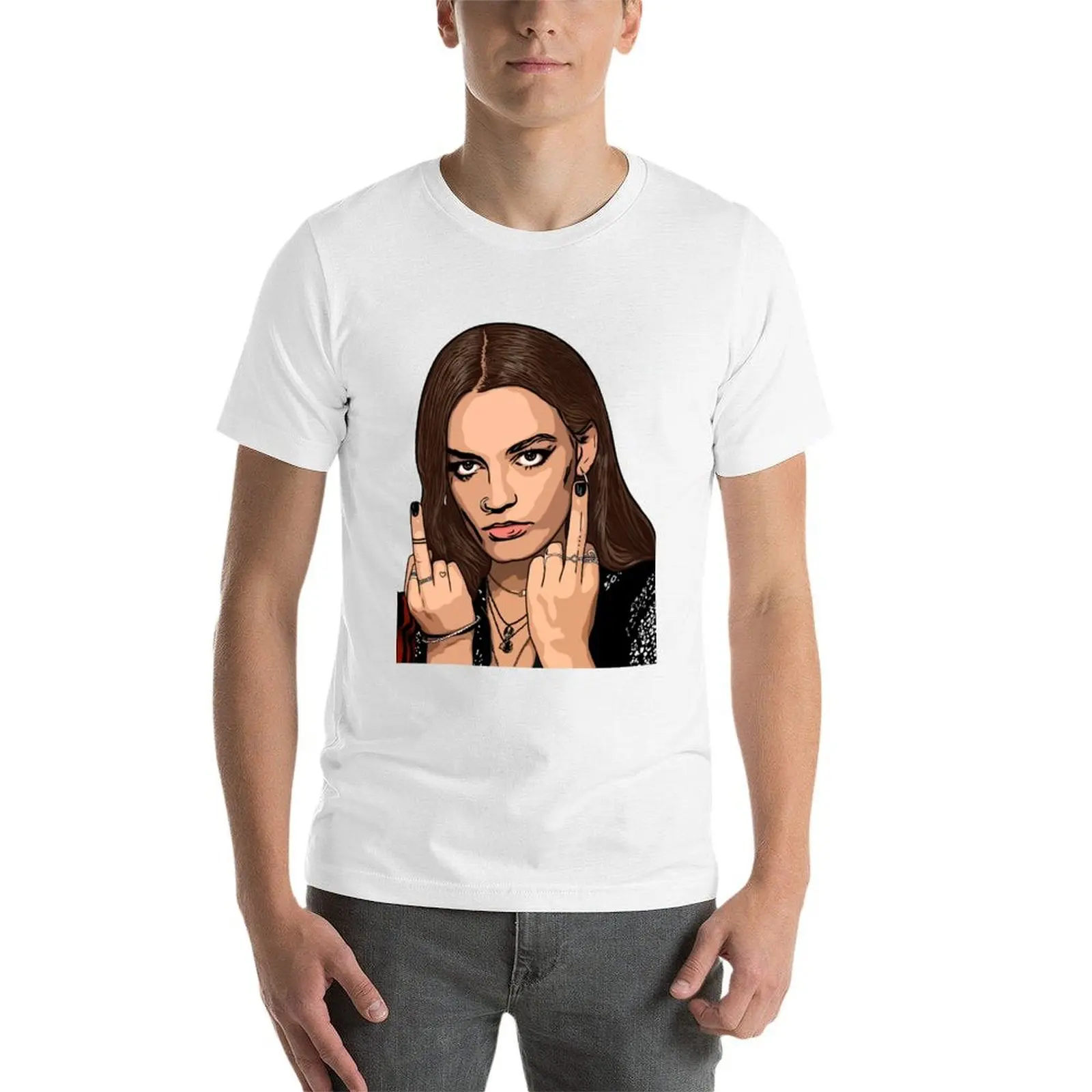 تي شيرت Maeve Wiley تي شيرت قطني أسود عادي للرجال حزمة مضحكة تي شيرت رجالي #4