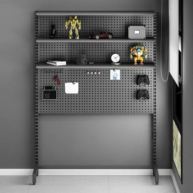Hardware computer desk girl Internet celebrity combination hole bookshelf rental room desk storage student floor shelf