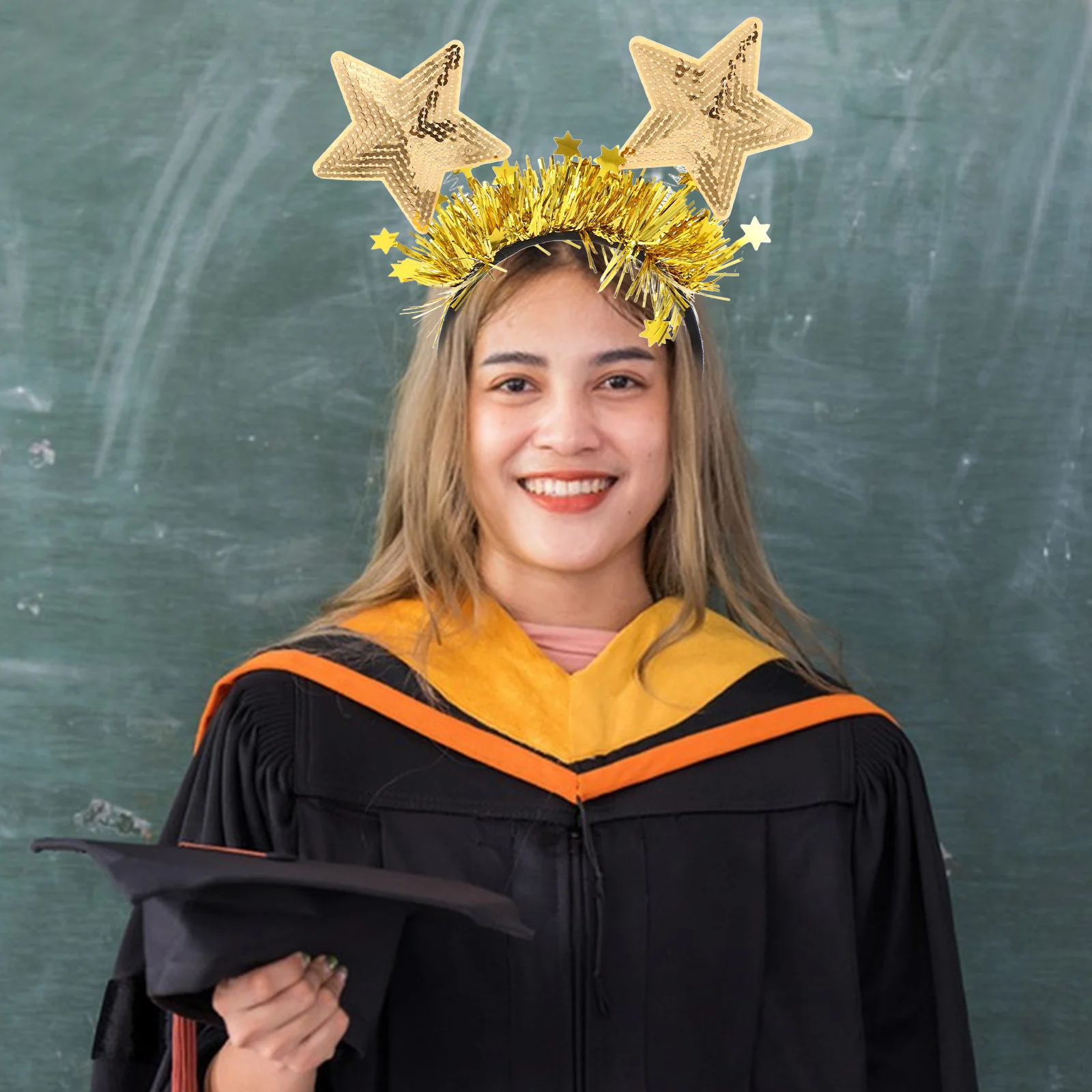 

1pcs Sparkling Star Headband Shiny Sequin Hair Hoop For Women Party Photo Props New Years Eve Disco Accessories Bridal Headdress