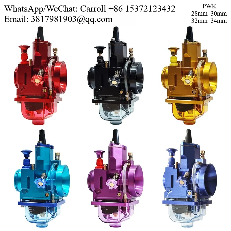 

CNC PWK Motorcycle Carburetor 28 30 32 34mm Universal CNC Integrated Molding Carburetor For 2/4-Stroke Engine Motorcycle Scooter